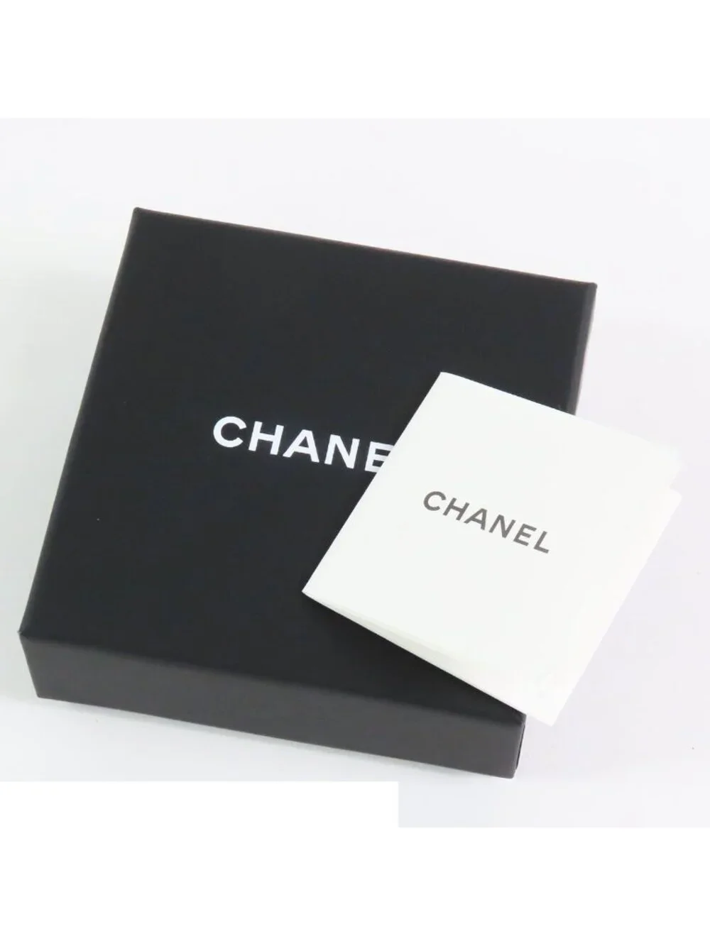 Chanel Drop Earrings Gold Metal Rhinestone CC Logo